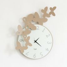 Arti E Mestieri - papillon rond, Horloge murale avec papillons