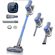 Buture - Akku Staubsauger 450W/38000pa,Staubsauger Kabellos bis zu 55 Min. Laufzeit,Kabelloser Staubsauger mit Touchscreen,Anti-Tangle-Bodenbürste,