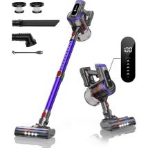 Buture - Aspiradora Sin Cable, 33KPA Aspiradora Escoba Sin Cable Potente con Pantalla Táctil,55 Minutos de Uso y Batería Extraíble,1.2L de