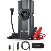 Buture - Booster Batterie 2500A 20000Mah Démarreurs De Batterie avec Compresseur (Jusqu'à 8l Essence Ou Diesel),avec Écran lcd, Compresseur d'air