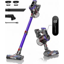 Buture - Akku Staubsauger 38KPa/450W, Staubsauger kabellos bis zu 55 Min, Kabelloser Staubsauger mit Touch Screen led, Abnehmbarem Akku,