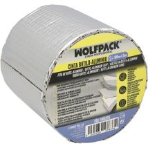 WOLFPACK Butyl-Aluminium-Klebeband 100 mm x 5 m – vielseitig, wasserdicht, UV-beständig, starke Haftung