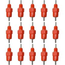 Buveurs Automatiques, Eau Mamelons Abreuvoirs, Abreuvoir de Volaille, Automatique Tétine Abreuvoir, pour Poulet Canard Volaille,15 Pcs