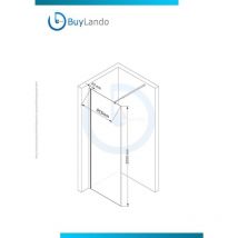 LiLy 100x200 cm Walk in Duschwand Duschabtrennung Grauglas Gold - Buylando