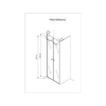 Buylando - Maja 75x195 cm Duschtür Nischdusche Klarglas