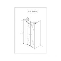 BuyLando Maja 80x195 cm Duschtür Nischdusche Klarglas