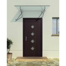 BuyLando Shop - 160x90cm V-Supporto - Baldacchino di vetro - Vetro laminato - incl. Supporto