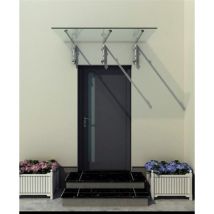 Buylando.shop - BuyLando Shop - 250x90cm 3L-Supporto - Baldacchino di vetro - Vetro laminato - incl. Supporto - Transparent
