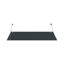 Str) 150x90 cm Grauglas Glasvordach inkl. Edelstahlhalter gebürstet - Buylando