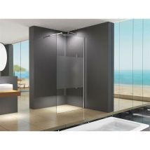 Buylando.shop - 1390x2000x10mm Lily Shower Wall - Cabina doccia Strisce di vetro smerigliato