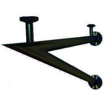 1x Set. v- staffa in acciaio inox per baldacchino in vetro/ porta baldacchino/tetto della porta V2A in nero (verniciato a polvere) - Buylando.shop