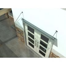 Buylando - Glaswerk Westfalen - (stb) 200x90 Cm Klarglas Glasvordach Inkl. Halter
