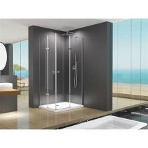 Buylando.shop - Cabina doccia ad angolo Josefine 90x90x200 cm / 8mm / con piatto doccia + sifone