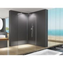 Buylando.shop - Lily 1580x2000x10mm Parete Doccia Walk in cristallo - 10mm vetro di sicurezza senza telaio