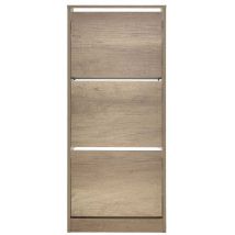 Zapatero 3 Puertas Roble – 119 cm alto x 51 cm ancho x 26 cm profundo – MDF lacado blanco – Melamina