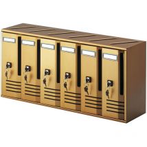 Buzón 6 Plazas Bronce