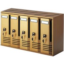 Buzón de 5 plazas en bronce