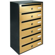 Buzón dorado de 6 plazas