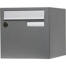 Renz - Buzón normalizado 1 puerta exterior acero gris brillo