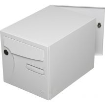 Renz - Buzón normalizado 2 puertas exteriores acero blanco brillo