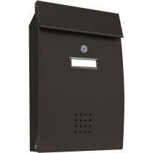 Alubox - Buzón Revistero Serie Beijing Chapa Galvanizada Hierro Fundido Barnizado Gris