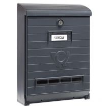 Arregui - Mare E1065 Buzón Exterior de Plástico de Gran Resistencia, Tamaño l (Revistas, Sobres C4), Buzón de Pared de Gran Capacidad, Buzón de