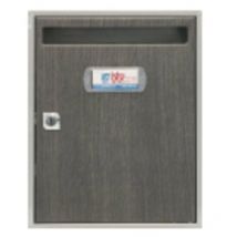 Boîte aux lettres verticale inox intérieur/extérieur frêne Teide 300x240x80mm 15821