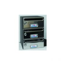 BTV - Buzon Interior Horizontal Inox Mercurio-Grupo 3Pz 33506 3 Pz