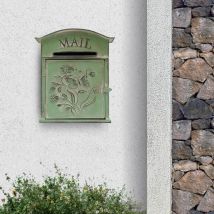 Gojoy - Buzon Vintage Buzon Verde Antiguo Buzon Retro Antiguo Buzon De Pared Buzon Verde Para Montaje En Pared Buzon Con Cerradura Vintage Buzones De