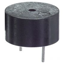 Buzzer piezoceramico con circuito oscillatore per circuito stampato, 13,8cm, 80dB, 12Vdc 7mA Kepo KPI-G1410A