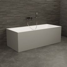 COBALT Grigia, Vasca freestanding a parete L 170 x l 75 cm, by SPALINA
