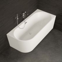Capri droite, Vasca freestanding a parete Destra l 180 x l 76 cm, by Spalina