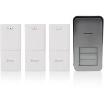 DIC-21535 Campanello audio senza fili – 3 appartamenti – Audio a 2 vie - Installazione semplice - Byron