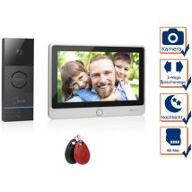 Kabelgebund Video Türsprechanlage Aluminum Türklingelanlagen 18x13x1,8cm - Byron