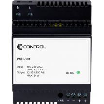 PSD-303 Alimentatore per guida din Consumo (standby) 0.3 w 12 v/dc 4.5 a 54 w Num. uscite:1 x Contenuto 1 pz. - C-control