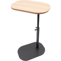 Gojoy - c Form Beistelltisch Höhenverstellbar 45-80cm, Klein Couchtisch Holz Sofatisch, c Förmiger Beistelltische für Couch Sofa, Modern Mobiler