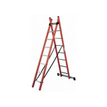 Scala isolante componibile 2 elementi - Altezza massima di lavoro in posizione scala semplice : 6.68m - 4342111