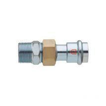 Frabo - C-stahl Pressfitting Verschraubung I Mit Ag, Flachdichtend, 1 Ag X 22mm, V-kontur