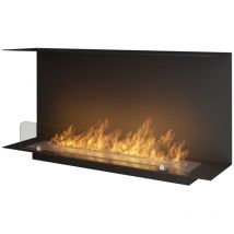 Einbau-Design-Bioethanolkamin C1000 V.1 mit 3-seitig offenem Glas und 2-Liter-Brenner