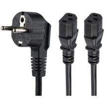 Startech Power Cord Schuko CEE7 to 2x C13 2m