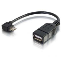 Adaptateur de périphérique usb Micro-B vers usb otg - Adaptateur de câble (usb Micro-B, usb-a, connecteur mâle/connecteur femelle, 0,15 m, noir) - C2G