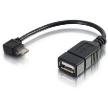 C2G - usb Micro-B auf usb otg Geräteadapter - Kabeladapter (usb Micro-B, usb-a, Stecker/Buchse, 0,15 m, Schwarz)