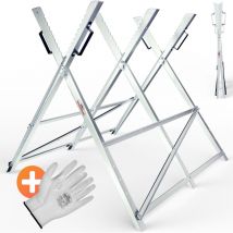Deuba - gardebruk Caballete para serrar Leña Soporte para Sierra cortar Troncos Capacidad de carga 150Kg Plegable