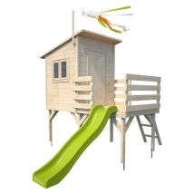 Soulet - Maisonnette en bois sur pilotis avec toboggan pour enfants - Portland