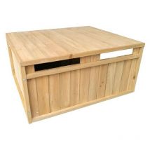 Le Poisson Qui Jardine - Cabane, carport ou garage pour robot tondeuse. En bois brun - Brun