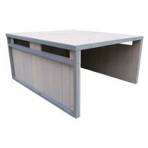 Le Poisson Qui Jardine - Cabane, carport ou garage pour robot tondeuse. En bois gris - Gris