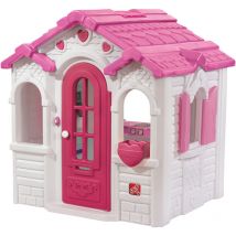 Step2 Sweetheart Maison Enfant en Plastique Maison de Jeux rose pour l ext rieur / jardin Maisonnette / Cabane de Jeu avec Accessories