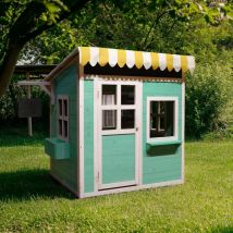 Cémonjardin - Cabane Kiosque marchand pour enfant en bois peint