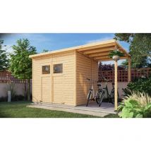 Carlsson - Cabane à outils Mollie Plus Naturel , 14 mm Épaisseur de paroi 414 x 199 cm
