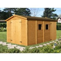 Palmako - Cabane à outils Dan 10,0 m² Naturel , 16 mm Épaisseur de paroi 295 x 394 cm